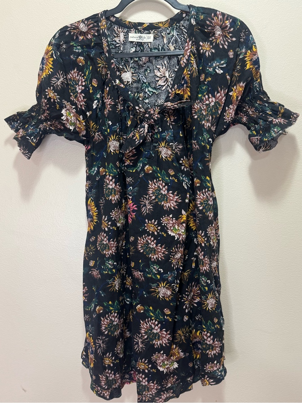 Natural Life Sienna Floral Cotton Babydoll Mini Dress